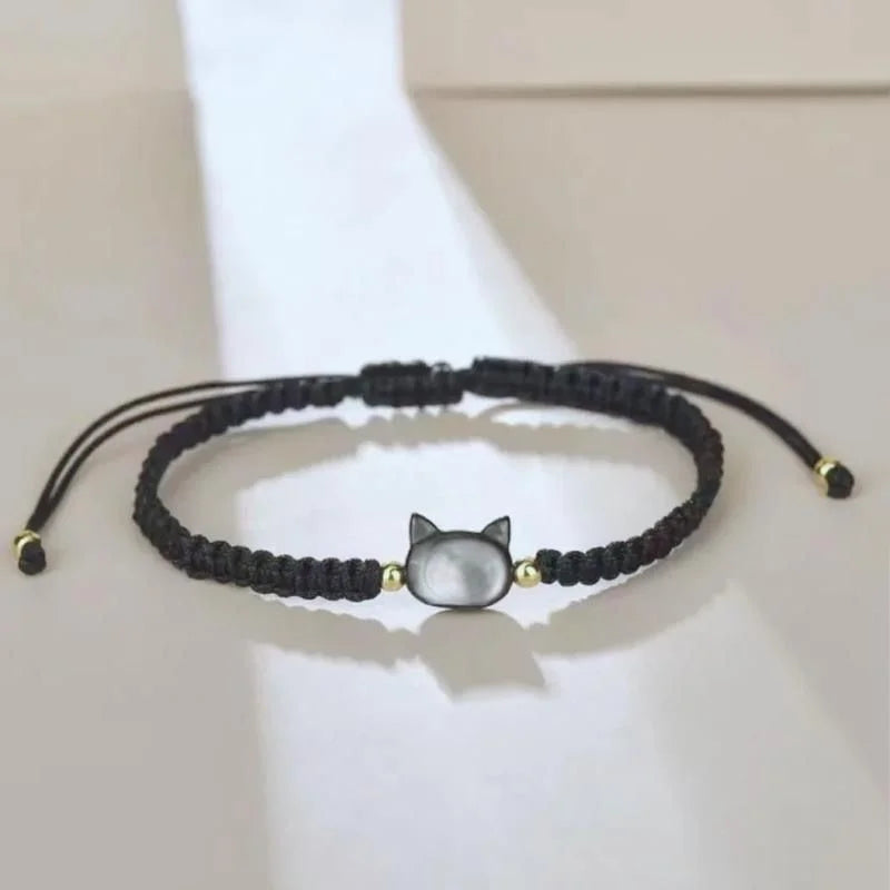 Handmade Cute Black Cat Animal Couples Bracelet for Girl Women Strap Rope Bracelets Friendship Couples Jewelry Gift