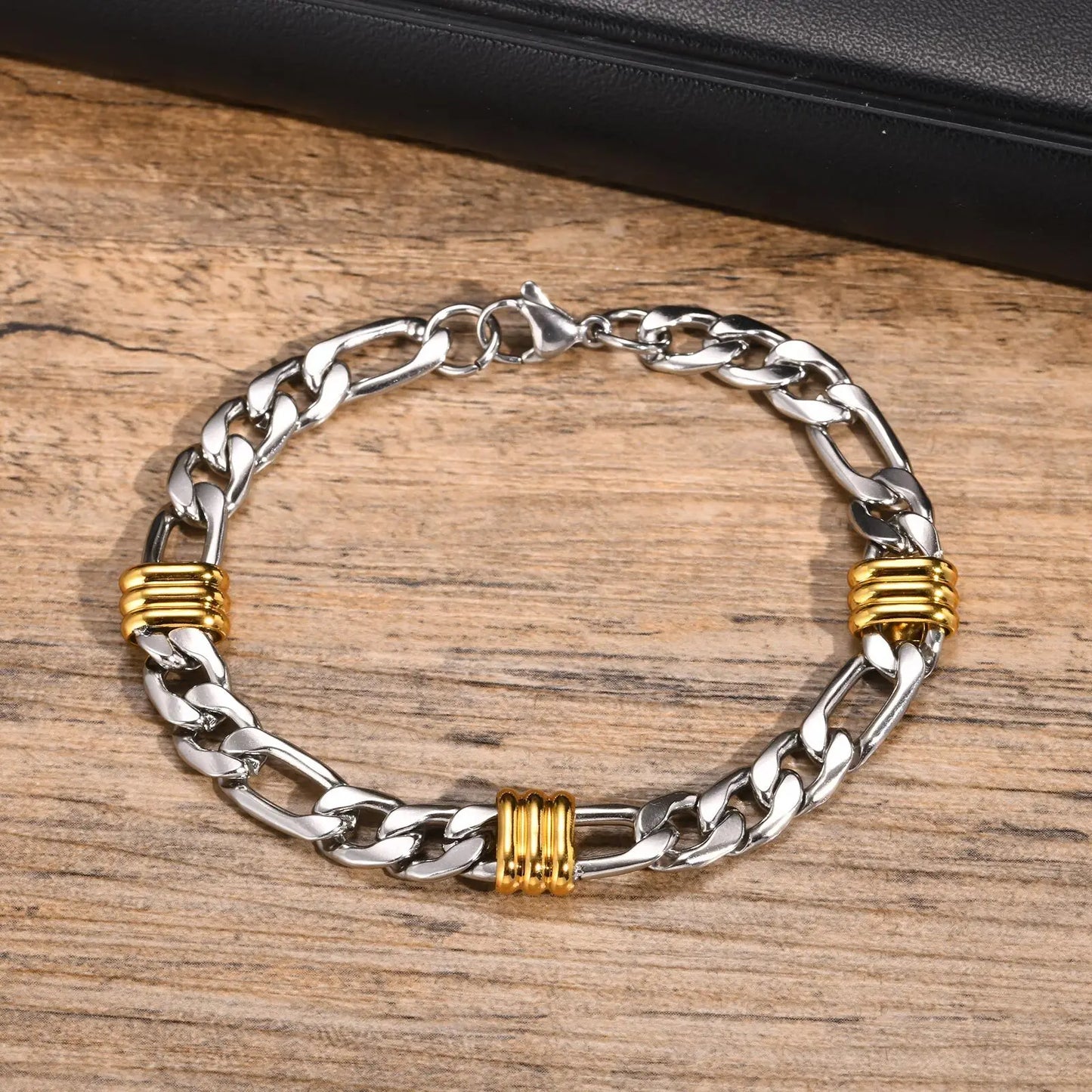 New Stainless Steel Bracelets for Men Boys,Gold Silver Color Twisted Rope Chain NK Chain,Birthday Anniversary Gifts for Him