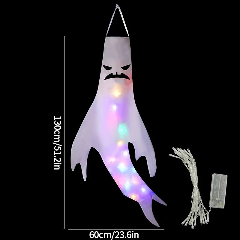 Halloween Floating Ghost Decor  for Home Courtyard Hanging Pumpkin Lamps   Halloween Scary Horror Atmosphere Decor