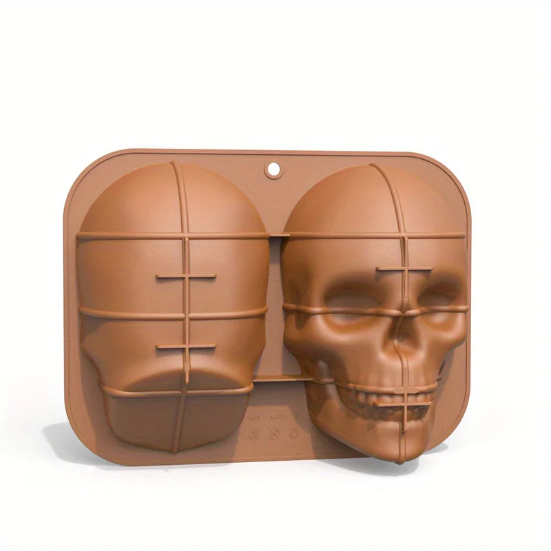 1pc Large Skull Cake Pan Haunted Skull Baking Cake Mold For Halloween And Birthday Party