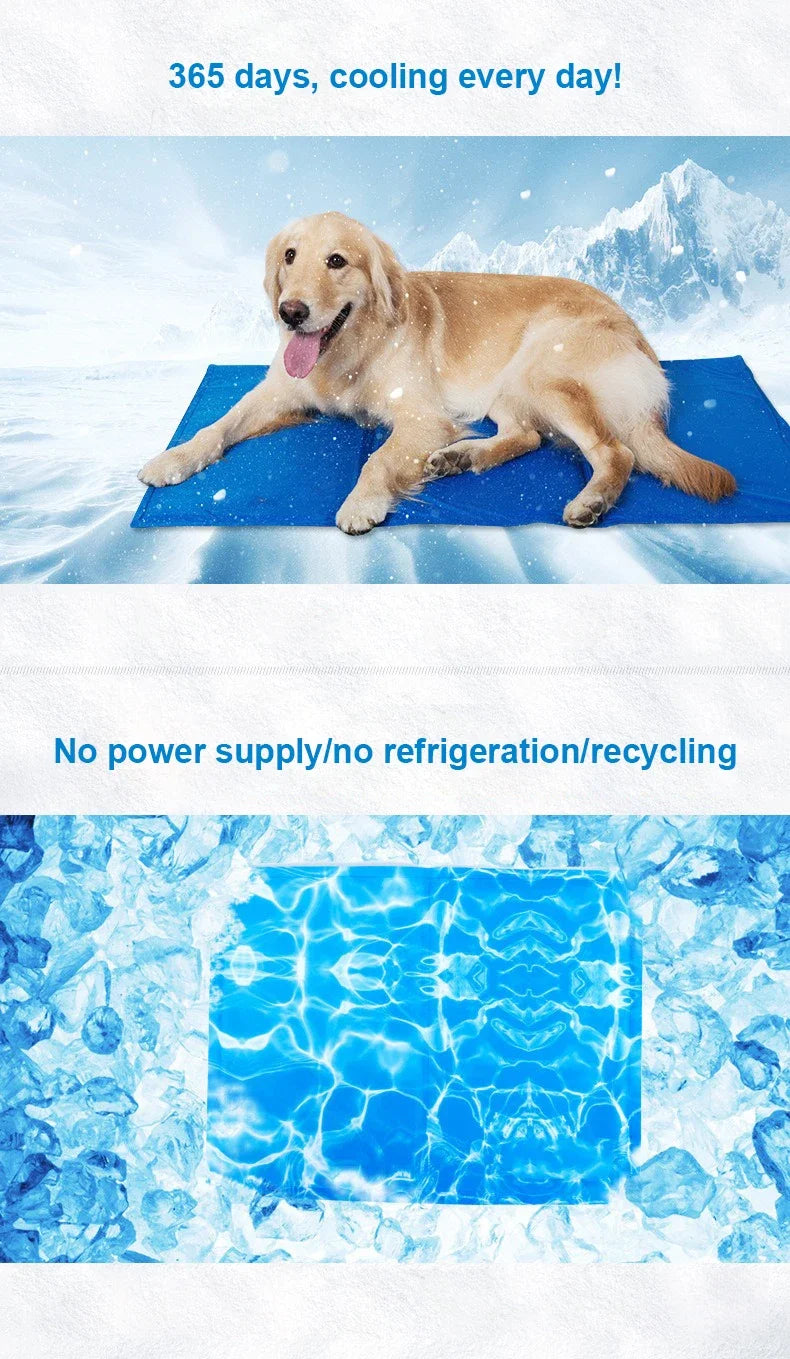 New Pet Ice Cushion Dogs Cats Summer Cooler Sleeping Pad Wear-resistant Cooling Heat Relief Cooling Sponge Gel Pet Supplies