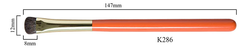 Professional Handmade Makeup Brushes Kit Soft Blue Squirrel Goat Hair Eye Shadow Blending Brush Orange Handle Make Up Brush Set