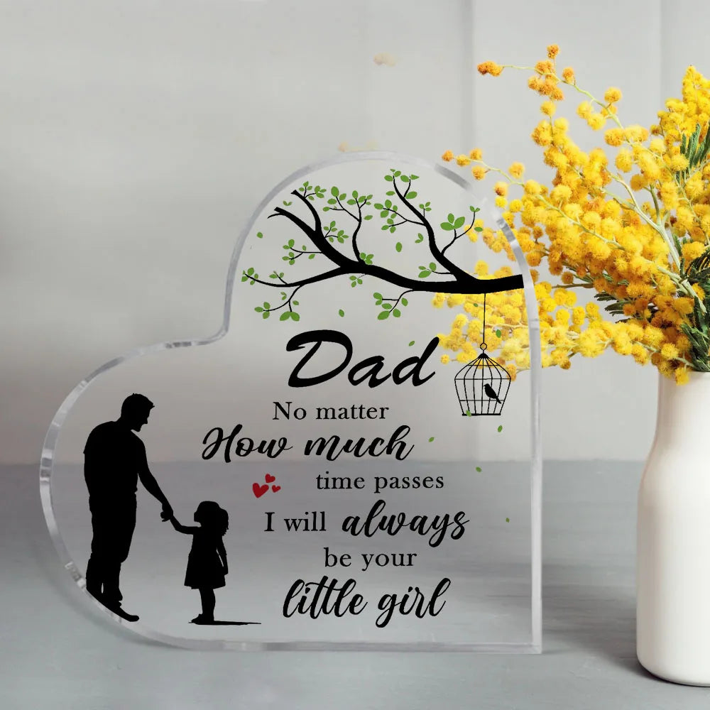 Dad Gifts From Daughter Acrylic Plaque Fathers Dad Gift For Dad Dad Birthday Gifts Christmas Dad Gifts,Festival,Halloween Decor