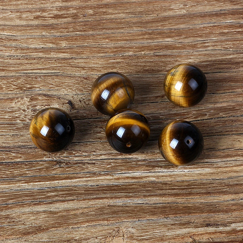 4-20mm Natural Yellow Tiger Eye Beads 5A+ Round Loose Spacer for DIY Bracelet Jewelry Making Accessories Pack of 5