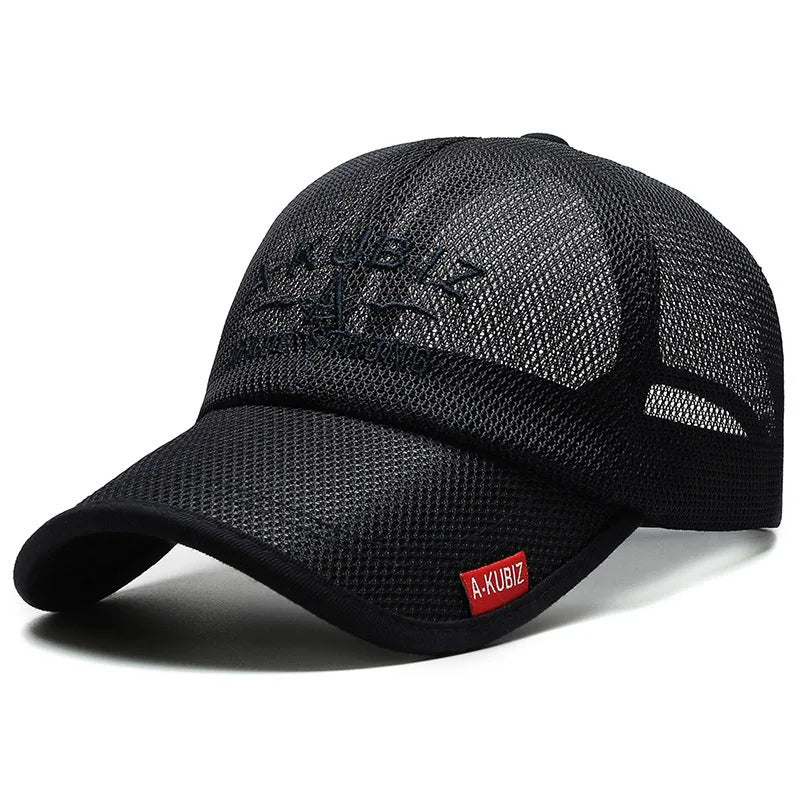 Summer Hats For Men And Women Mesh Baseball Caps Fashion Embroidered Visor Hat Outdoor Embroidered Letter Sun Protection Hat