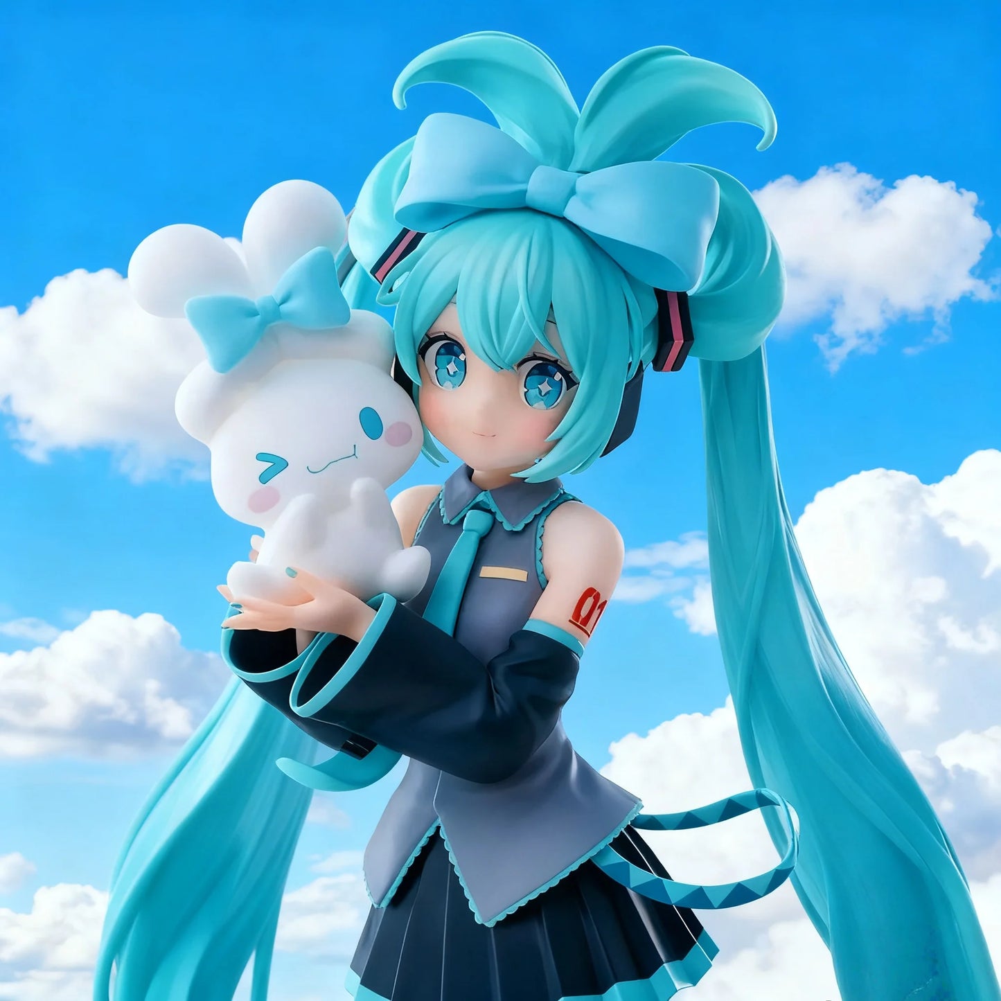 Cute girl Hatsune Miku anime character fashionable suitable for desktop decoration ornaments doll Christmas gift PVC collectible