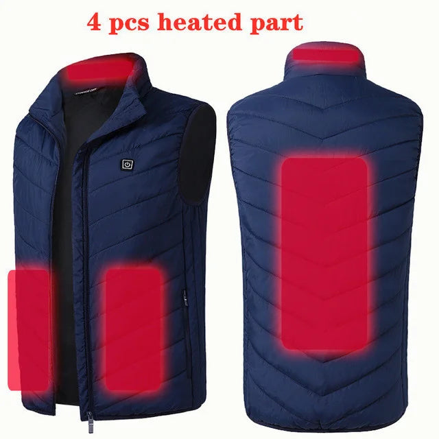 17 Areas Usb Heated Jacket Men Women Electric Heated Vest Heating Vest Heated Bodywarmer Usb Inner Heat Vest Veste Chauffante