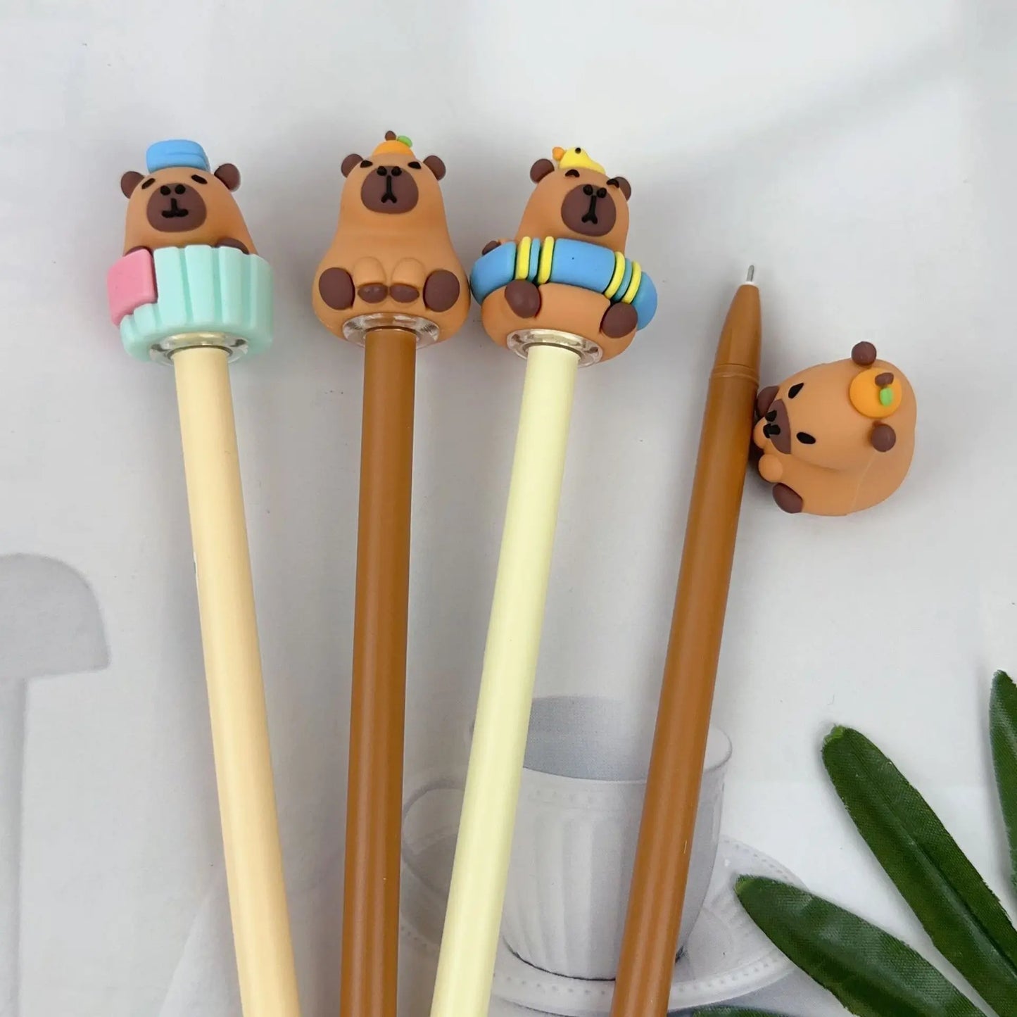 0.5mm Kawaii Capybara Gel Pens Signature Pen Cute Cartoon Student School Office Writing Supplies Gift Stationery Art Deco Pens