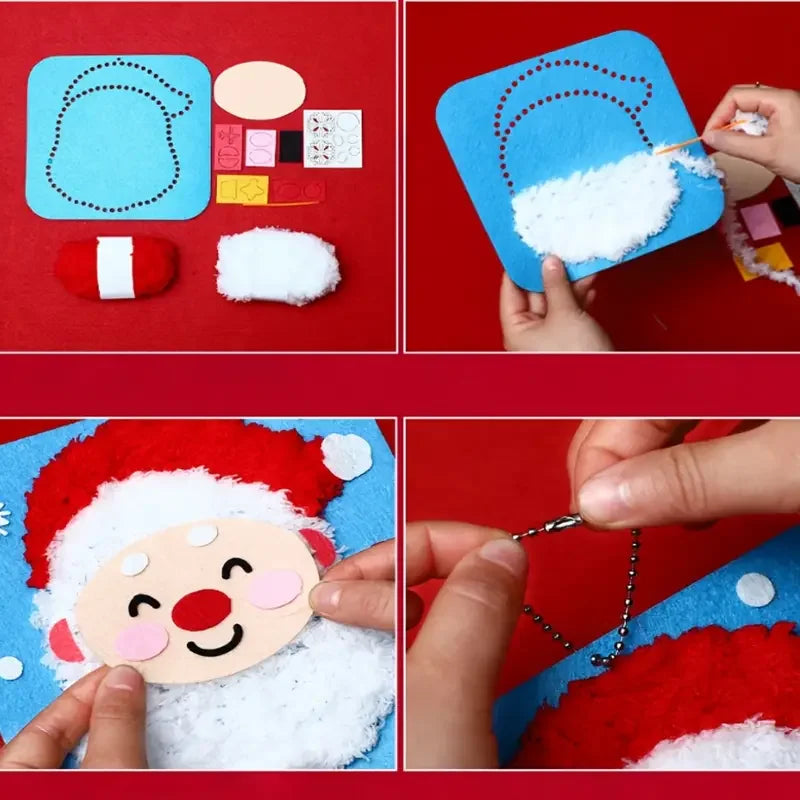 1-10PCS Christmas Gift DIY Felt Sewing Kit for Kid Handicraft Activity Preschool Toy Thread Painting Educational Craft Materials