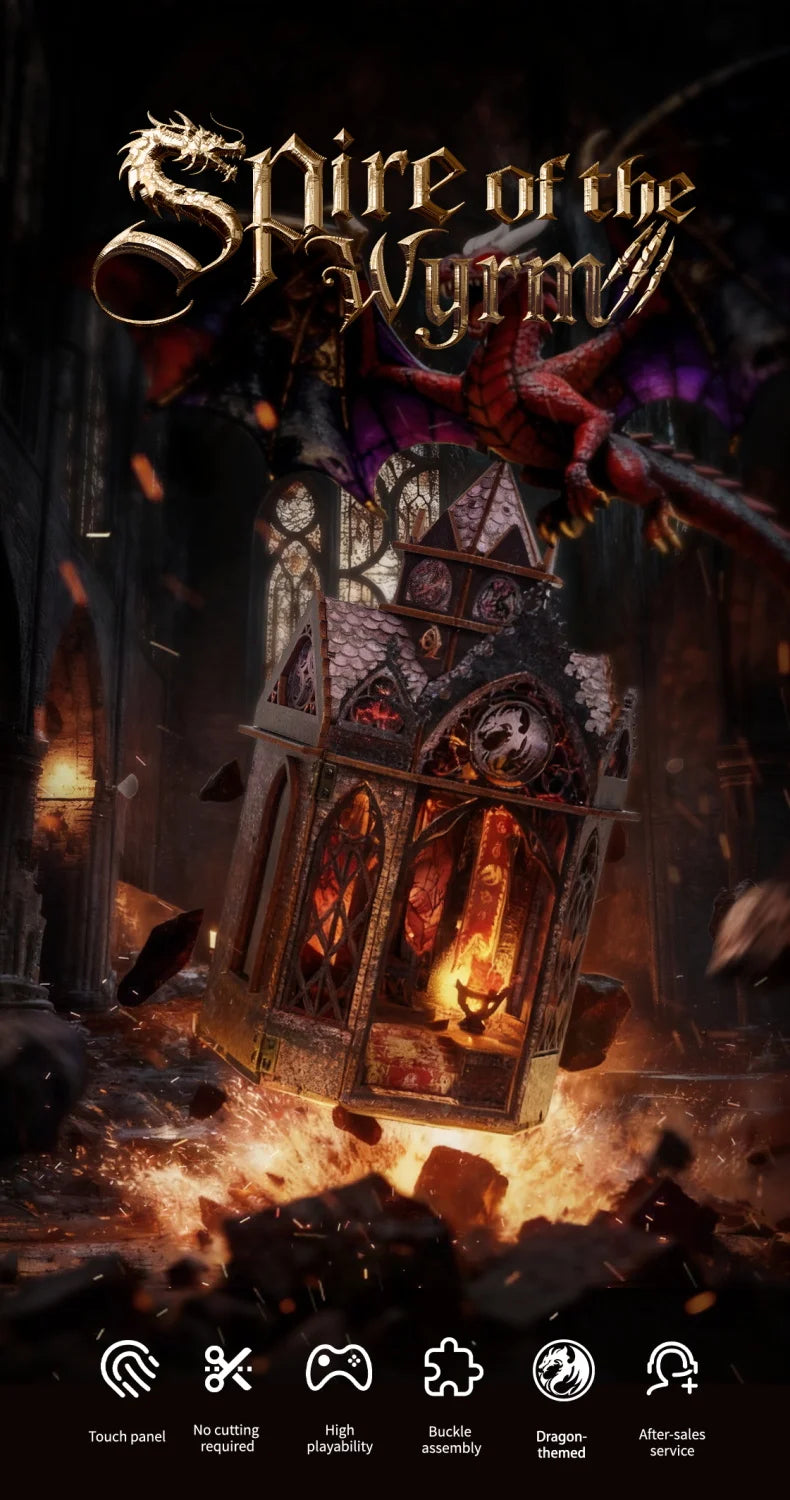 DIY Book Nook Kit Wooden Doll House 3D Puzzle Assembly Toy Home Bookend  Bookshelf Insert With Furniture Toys For Christmas Gift