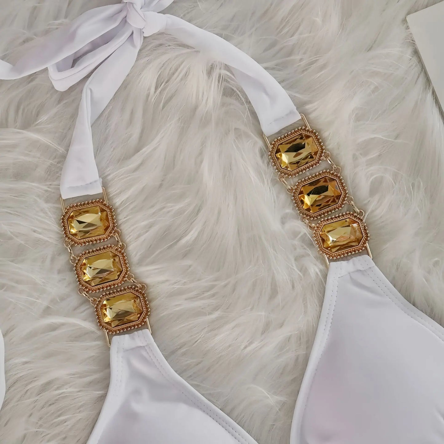 Sexy Rhinestone Bikini Set Women 2025 Luxury Pink Crystal Diamond Push Up Bandage Thong Swimsuit Beach Bathing Suit Swimwear