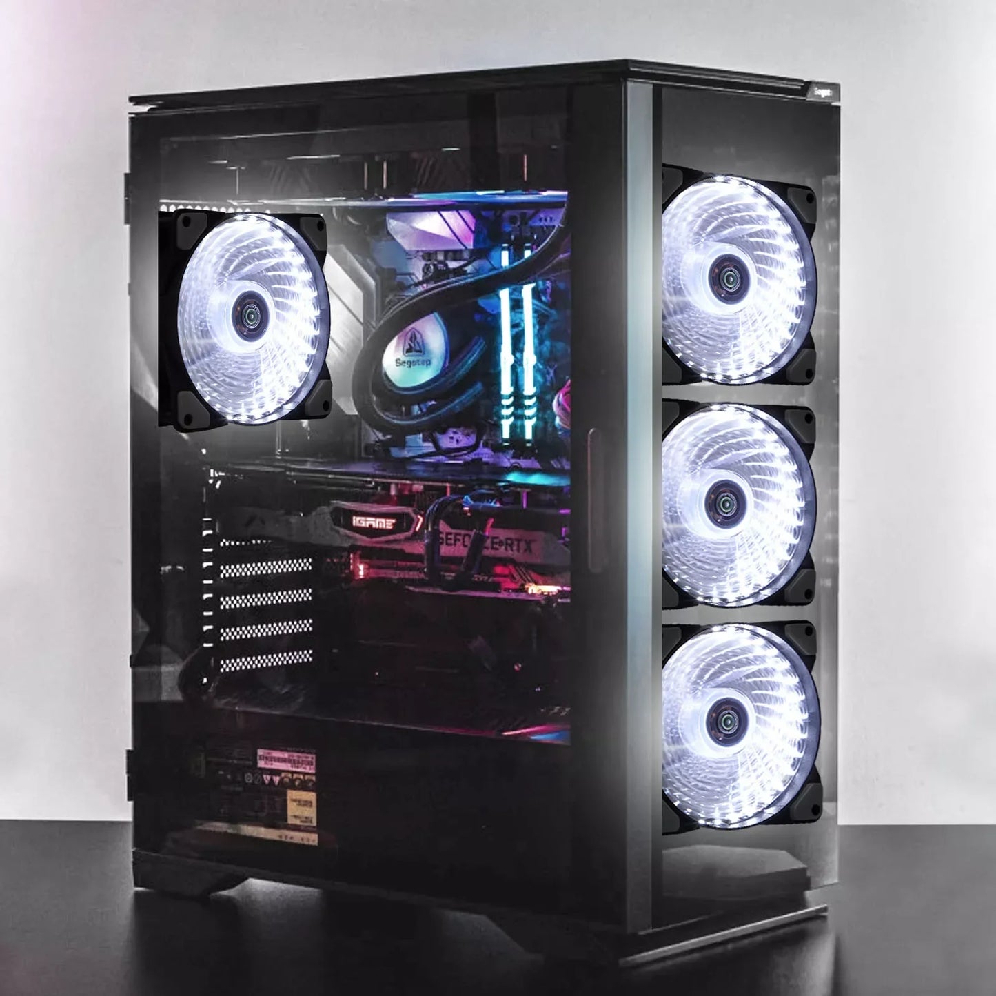120mm 15 LED Ultra Silent Computer PC Case Cooling Fan 15 LEDs 12V With Rubber Quiet Molex Connector 3 / 4Pin Plug Fans Cooler