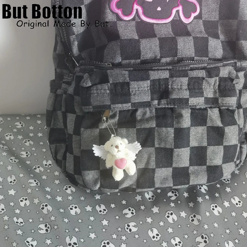 Men Women Streetwear Backpack large capacity Skull homestay y2k versatile hot girl goth punk bag student skeleton schoolbag