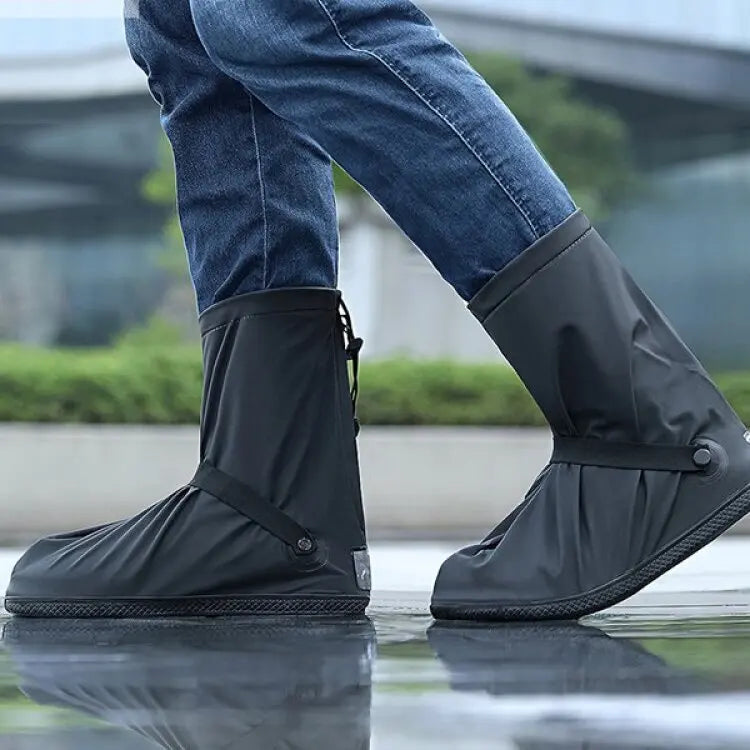 Waterproof Tall Silicone Shoe Covers Antislip Outdoor Travel Rainproof Boot Covers