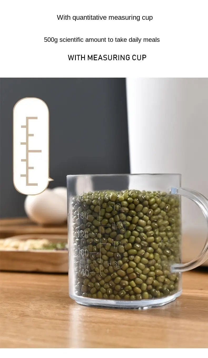 Insect Proof Moisture Proof Rice Box Grain Sealed Jar Kitchen Container 5/10KG Bucket Nano Storage Pet Dog Food Box with Lid