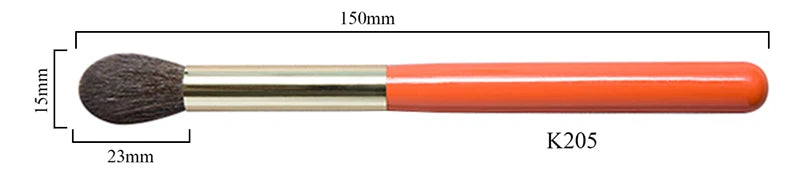 Professional Handmade Makeup Brushes Kit Soft Blue Squirrel Goat Hair Eye Shadow Blending Brush Orange Handle Make Up Brush Set