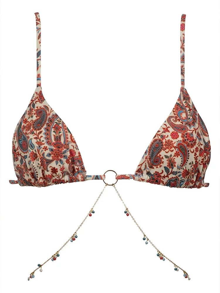 Miyouj Bandage Bikinis Sexy Swimwear Women Swimsuit Triangle Bikini Sets 2025 Bathing Suits Micro Thong Print Swimsuits