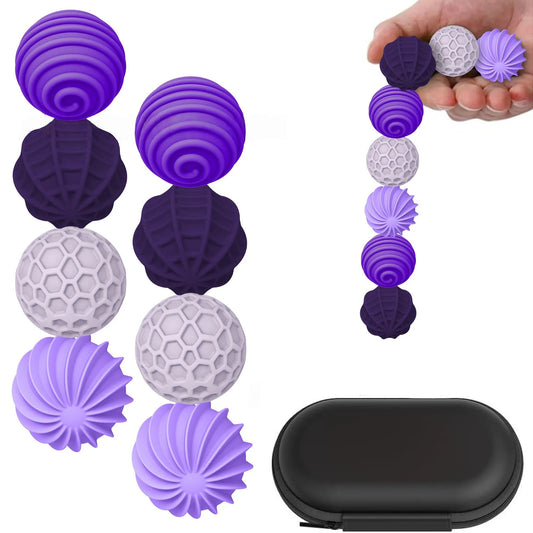 Sensory Magnetic Ball Fidget Decompression Soft Silicone Texture Worry Ball Puzzle Travel Toy Halloween Gift Set