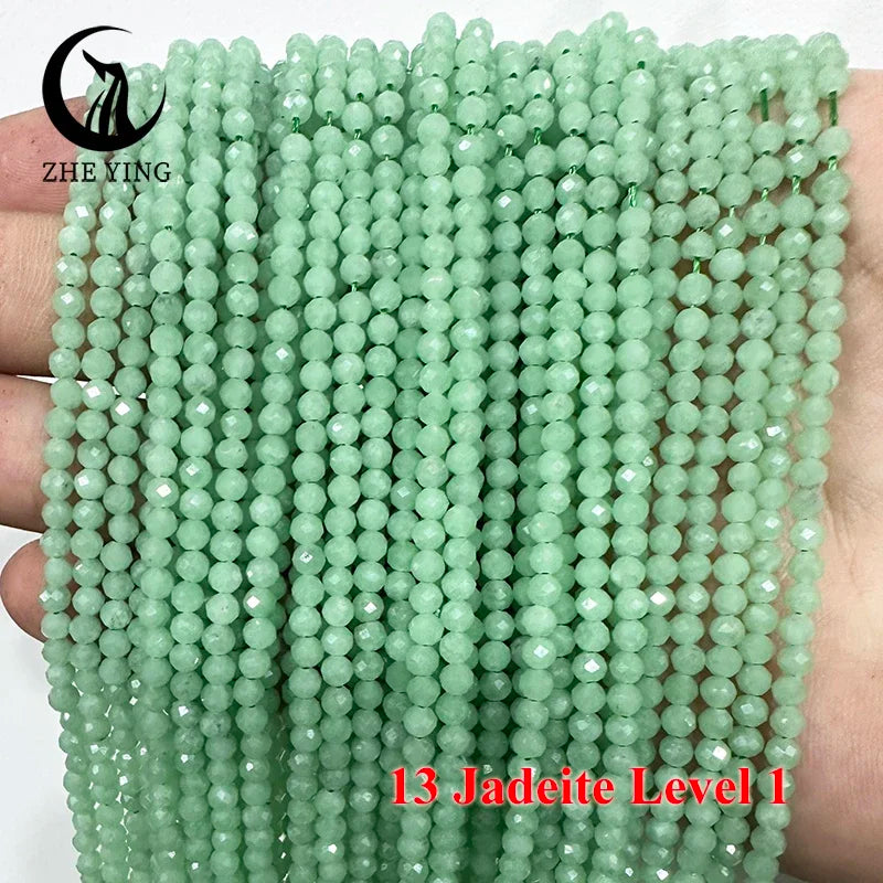 AAA Colorful Tourmaline Stone Beads Loose Spacer Faceted 3mm Beads for Jewelry Making DIY Bracelet Accessories 15''