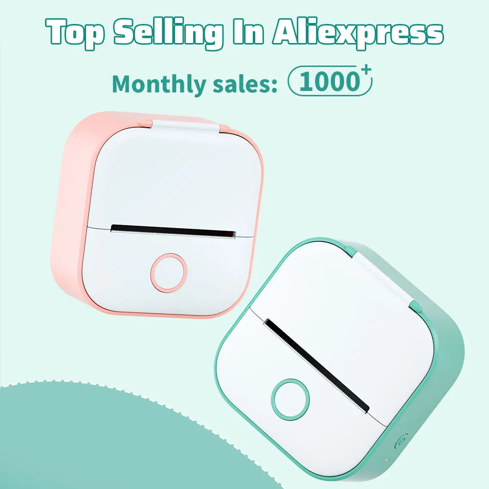 Phomemo T02 Pocket Printer Mini Portable Label Maker Self-adhesive Sticker mini impresora portatil impresora etiqueta adhesivas