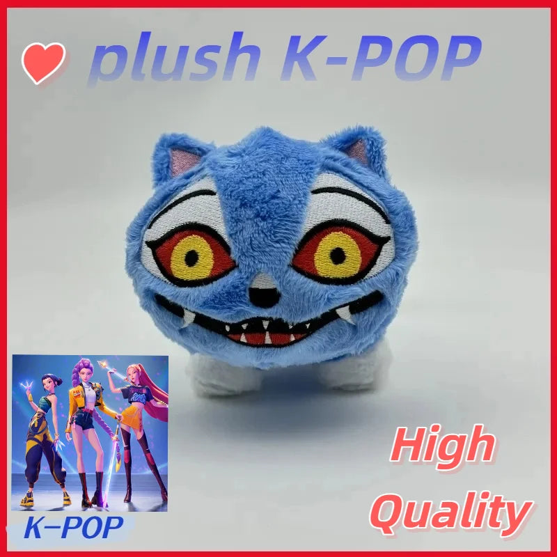 25cm Cute Kpop Demon Hunters Plush Doll Celebrity Fans Blue Tiger Doll Tv Themed Plush Toys Sofa Car Decoration Christmas Gift