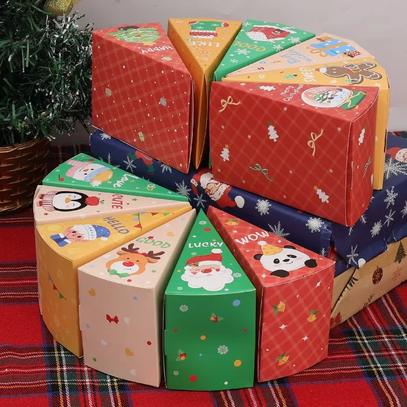 12pcs Christmas Candy Boxes Christmas Gift Packag Box Xmas Tree Hanging Pendent New Year Blind Boxes DIY Party Favors Decoration