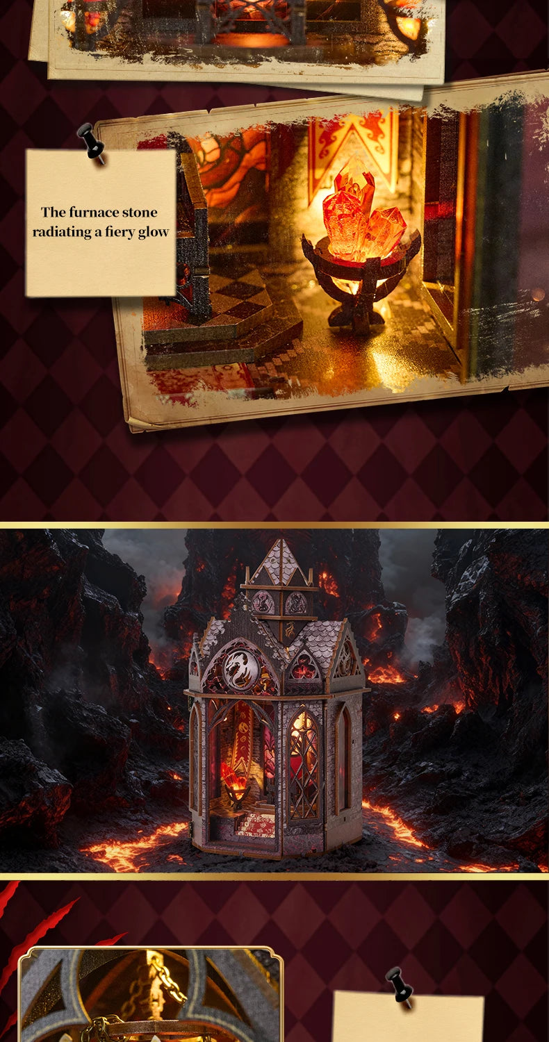 DIY Book Nook Kit Wooden Doll House 3D Puzzle Assembly Toy Home Bookend  Bookshelf Insert With Furniture Toys For Christmas Gift