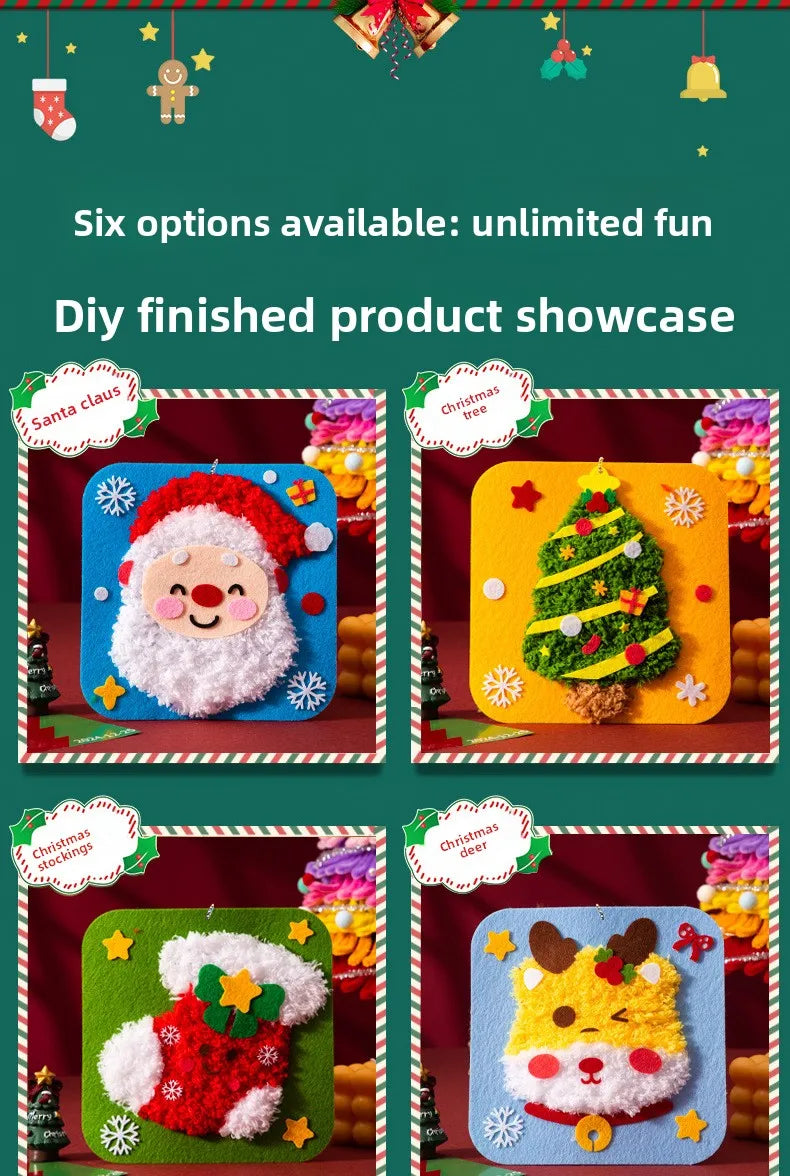1-10PCS Christmas Gift DIY Felt Sewing Kit for Kid Handicraft Activity Preschool Toy Thread Painting Educational Craft Materials