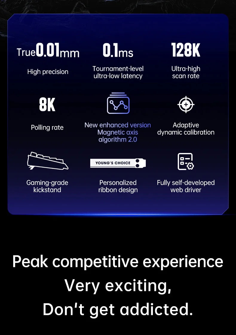 MCHOSE Ace68 RGB 8K Mechanical Keyboard ,Magnetic Switch,0.01mm RT Accuracy,128K Scan Rate,Customs Gaming Keyboards