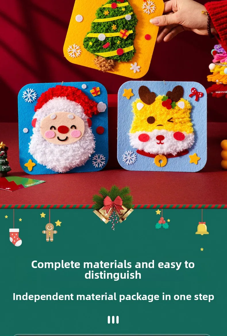 1-10PCS Christmas Gift DIY Felt Sewing Kit for Kid Handicraft Activity Preschool Toy Thread Painting Educational Craft Materials