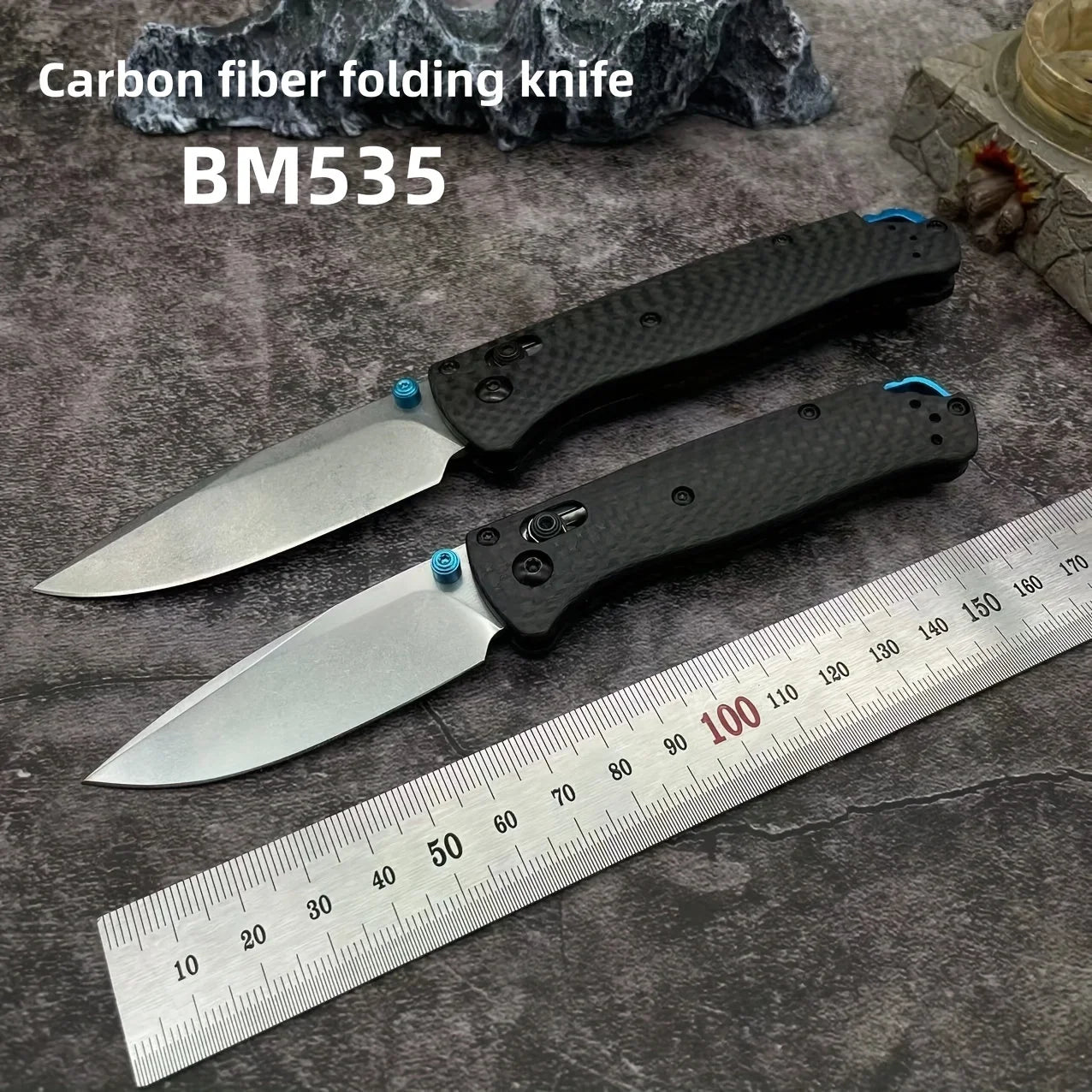 BM 535-3/533-3 Bugout AXIS Folding Knife Carbon Fiber Handles Outdoor Camping Hunting Pocket Tool with Box Christmas Gift