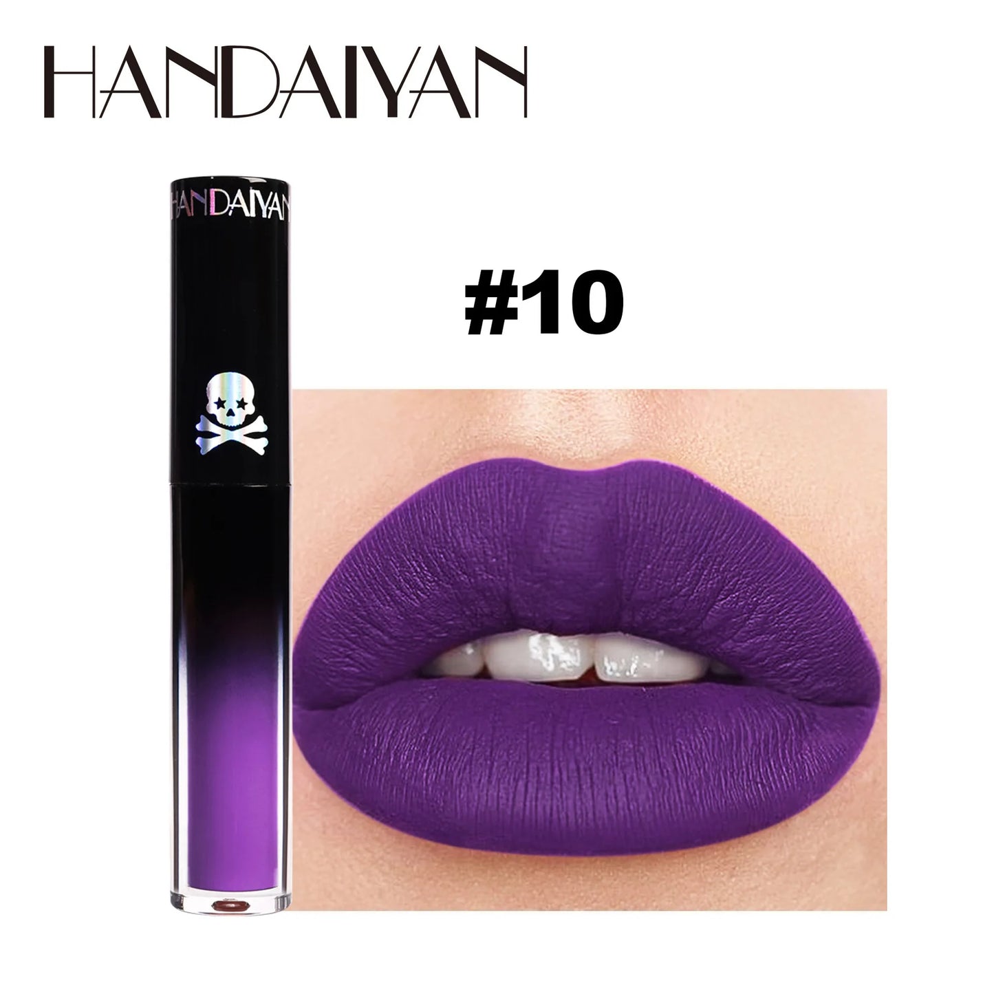 Vampire Black Purple Halloween Christmas Lipstick Moisturizing Waterproof Matte Lip Glosses Pigmented Lip Tint Makeup
