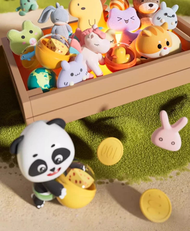 Children Mini Claw Machine Toy DIY Coin Operated Play Game Electric Clip Doll Arcade Machine Kids Interactive Toy Christmas Gift