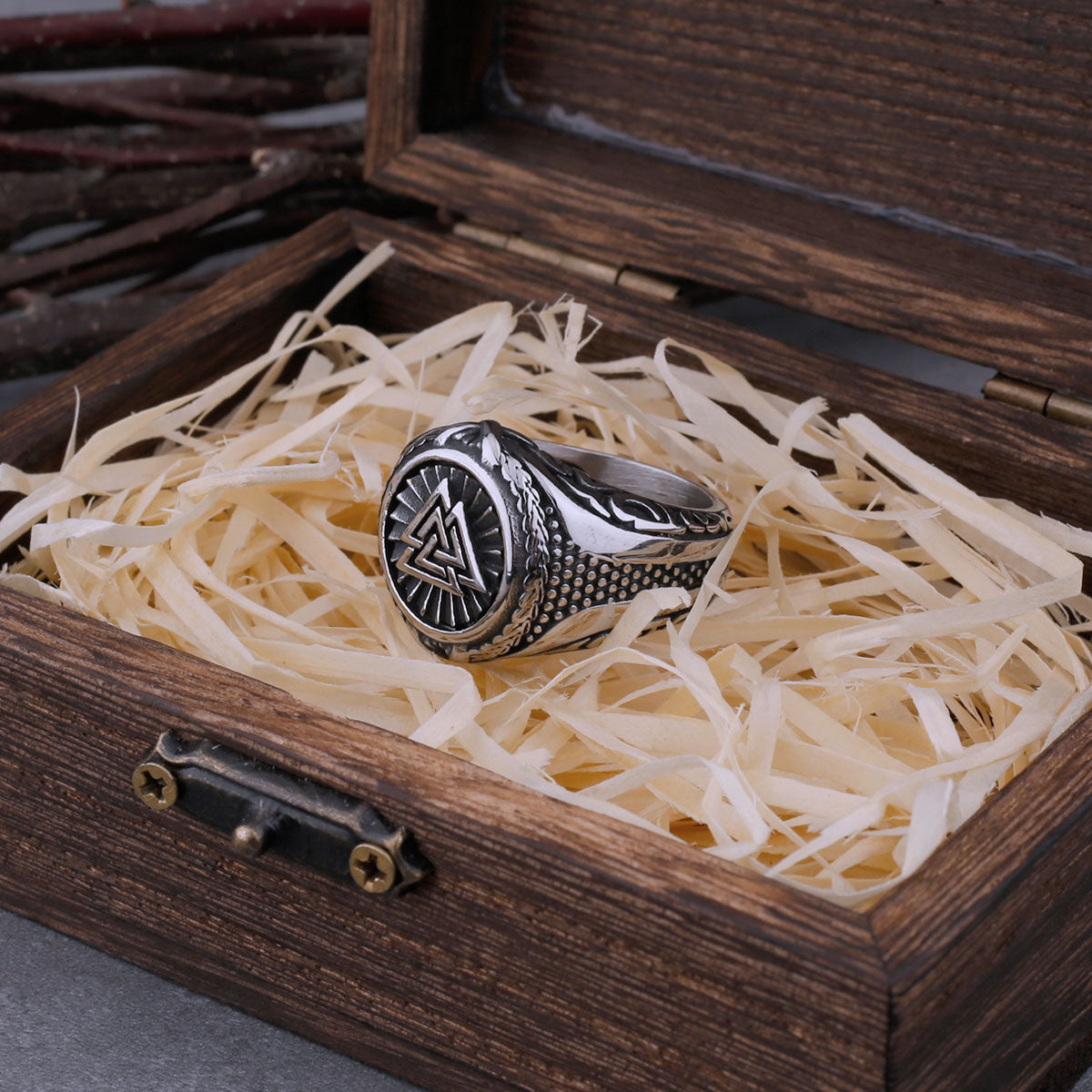 Viking Valknut Norwegian Rune Ring Ring Men's Nordic Viking Amulet Hip Hop Biker Street Ring Viking Ring Jewelry As Men Gift