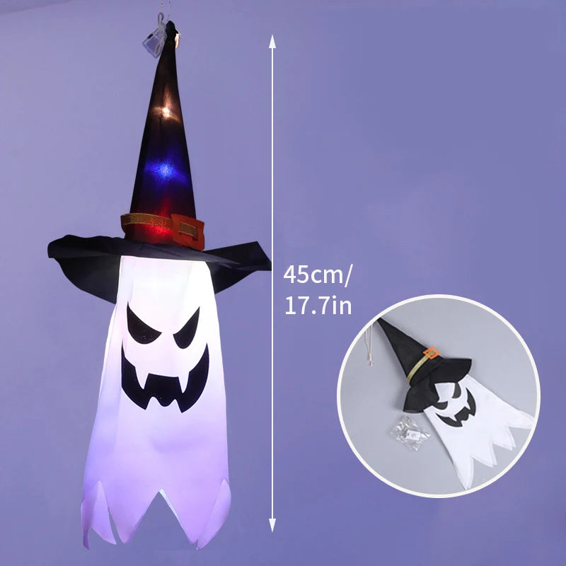 Halloween Floating Ghost Decor  for Home Courtyard Hanging Pumpkin Lamps   Halloween Scary Horror Atmosphere Decor