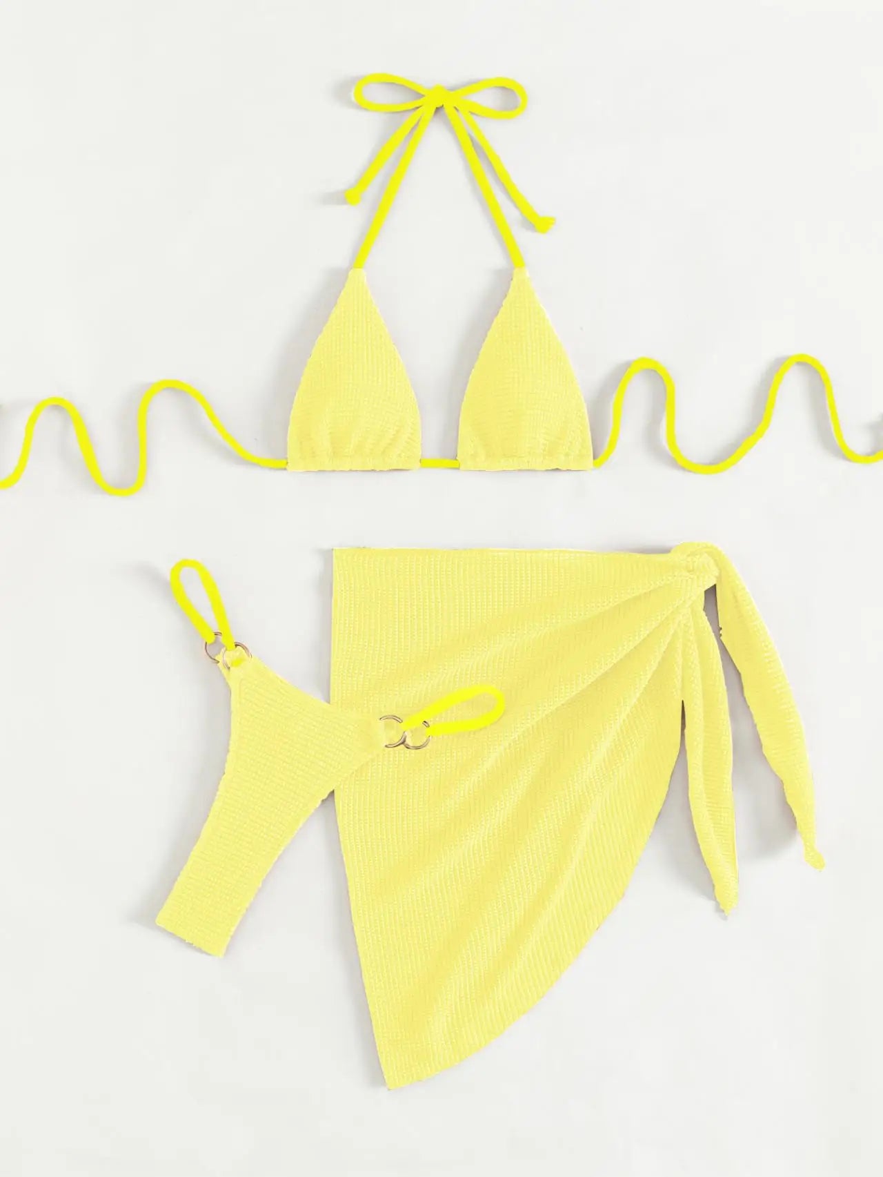 Sexy Brown Bikini Set 2025 Women Halter Push Up Bra Skirt 3 Piece Swimsuit Summer Bathing Suit Cover Up Thong Swimwear Biquini