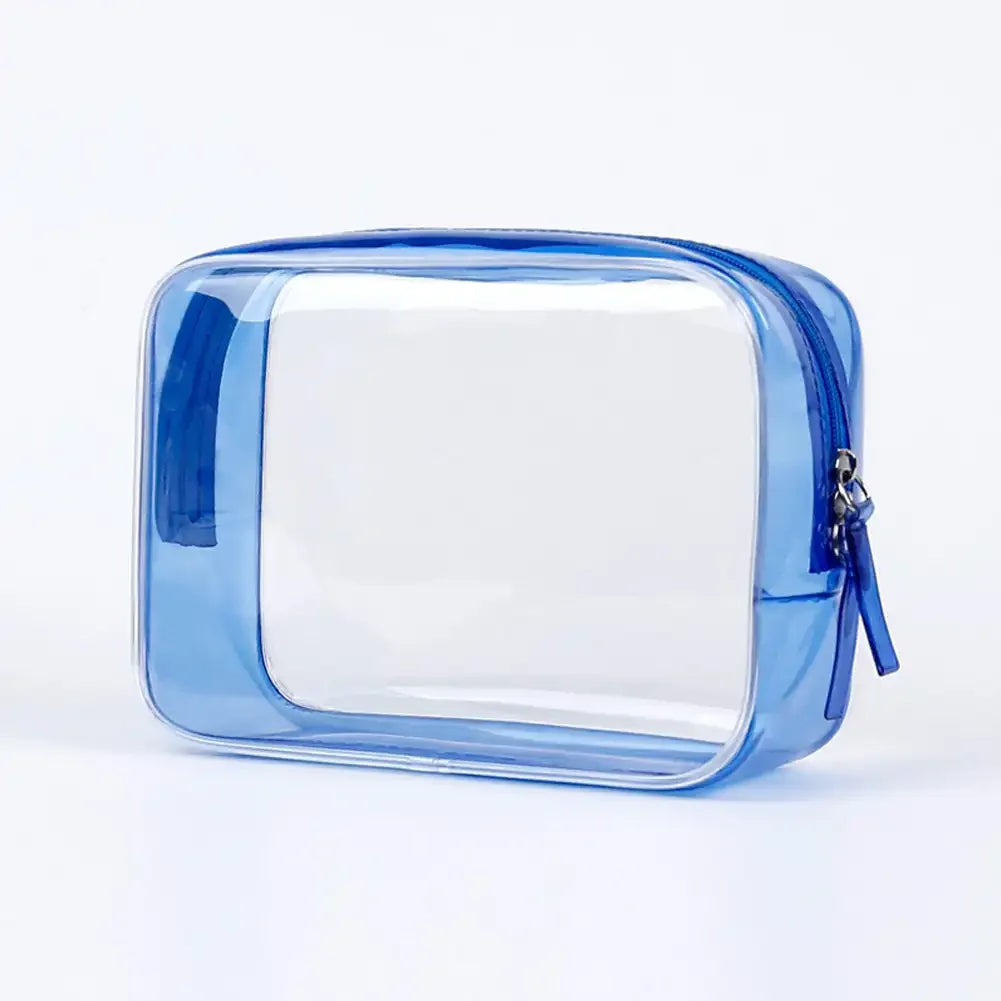Travel Storage Bag Cosmetic Bags PVC Waterproof Transparent Cases Large Capacity Plastic Zipper Wash Bag Portable Make Up Pounch