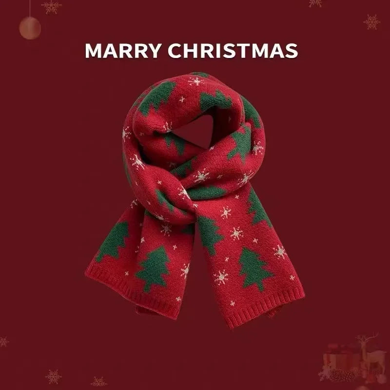 fashionable Christmas Tree scarf warm shawl Christmas scarf student couple Christmas gift 2026 Winter Warm Neck Protection Scarf
