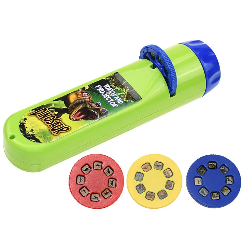 Children Fun Projector Light Flashlight Puzzle Early Education Projection Light for Kids Baby Bedtime Toy Christmas Gift TMZ