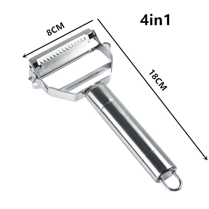 Kitchen Vegetable Peeler Stainless Steel Melon Planer Double-Head Peeler Household Multiple-Function Fruit And Vegetable Peeler
