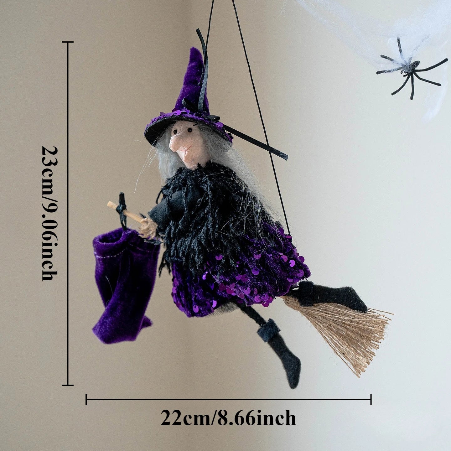 Cute Halloween Witch Pendant Halloween Decoration Home Decor Pumpkin Ghost Witch Hanging Pendant Halloween Creative Gift