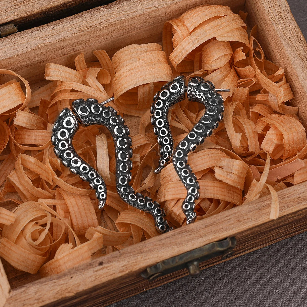 Creative Design Octopus Feet Drop Earring Men Women Punk Hip Hop Eardrop Jewelry Quality Stainless Steel Earrings Gift