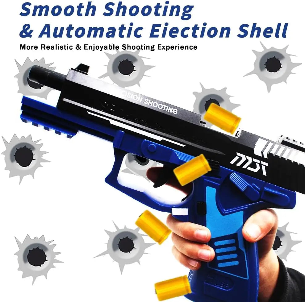 USP Toy Gun Continuous Fire With Laser Throwing Shell Empty Hanging Pistol Outdoor Game Launcher Christmas Gift for Boys