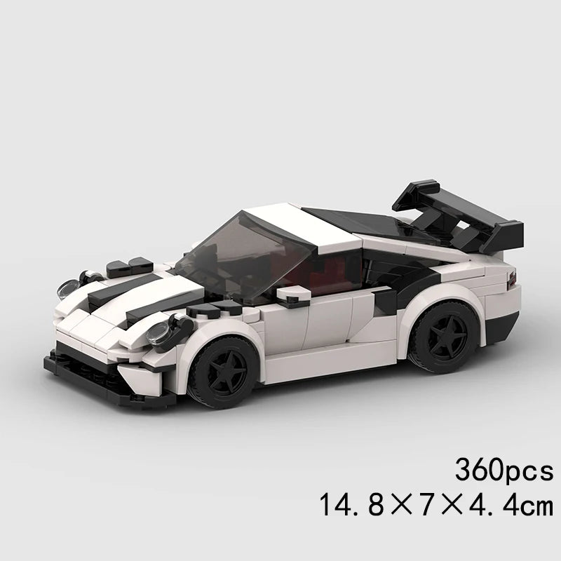 MOC Car Speed R34 488 Pickup R32 Racing Vehicle Model Building Block Super Race brick Christmas Gift City Technical rally sport