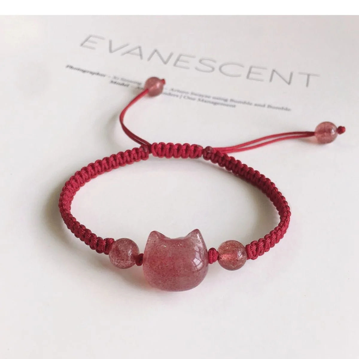 Lucky Pink Crystal Cats Friendship Bracelets For Best Friend Bff Matching Rope Chain Bracelet For Couples Jewelry Gift