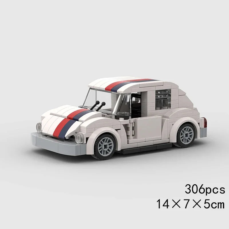 MOC Car Speed R34 488 Pickup R32 Racing Vehicle Model Building Block Super Race brick Christmas Gift City Technical rally sport