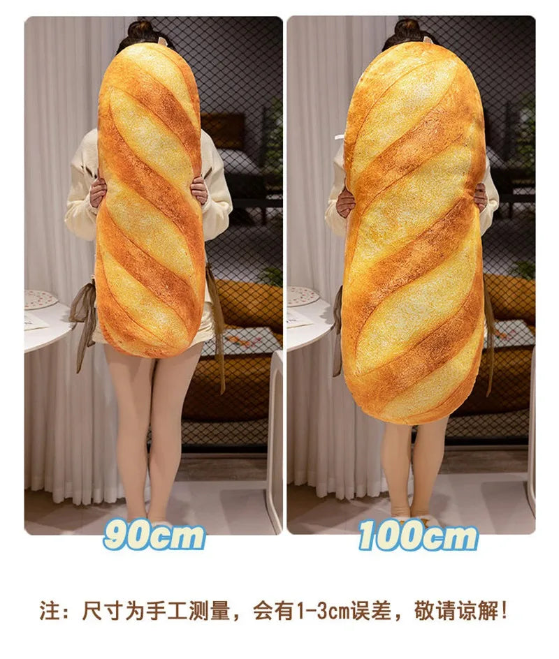 Simulation Big Bread Baguette Plush Pillow Toy Soft Kawaii Food Plush Toy for Kids Children Boy Girl Birthday Christmas Gift