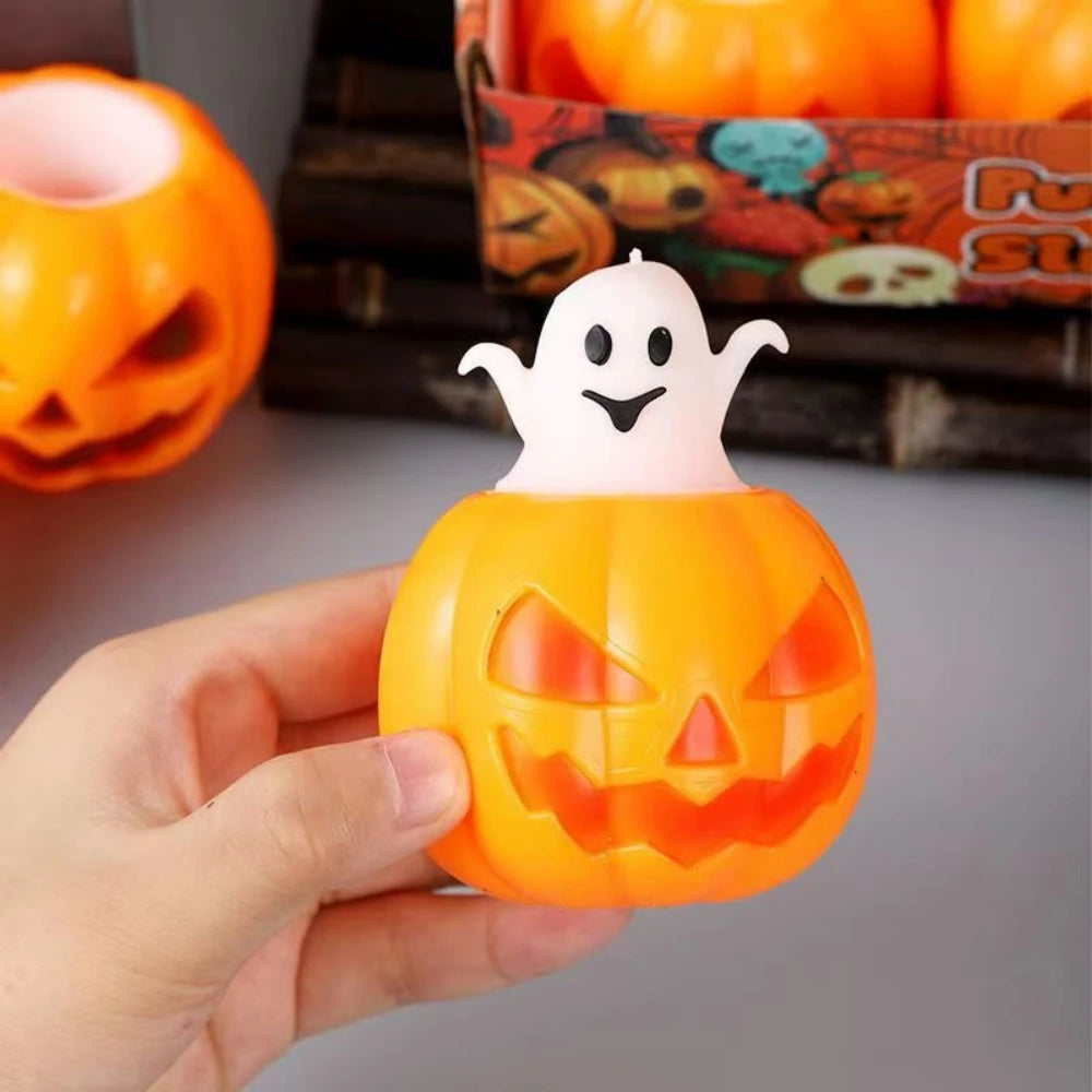 1/3/5/10 Pcs Halloween Funny Pumpkin Squeeze Ghosts for Halloween Prank Party Carnival Party Gift Souvenir Gift Box Stuffing