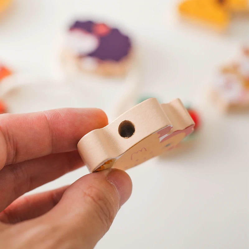 Children Montessori Wooden Toys Dinosaur Car Animal Park Barn Toy Wooden Stacking Game Kid Educational Toy Christmas Gift