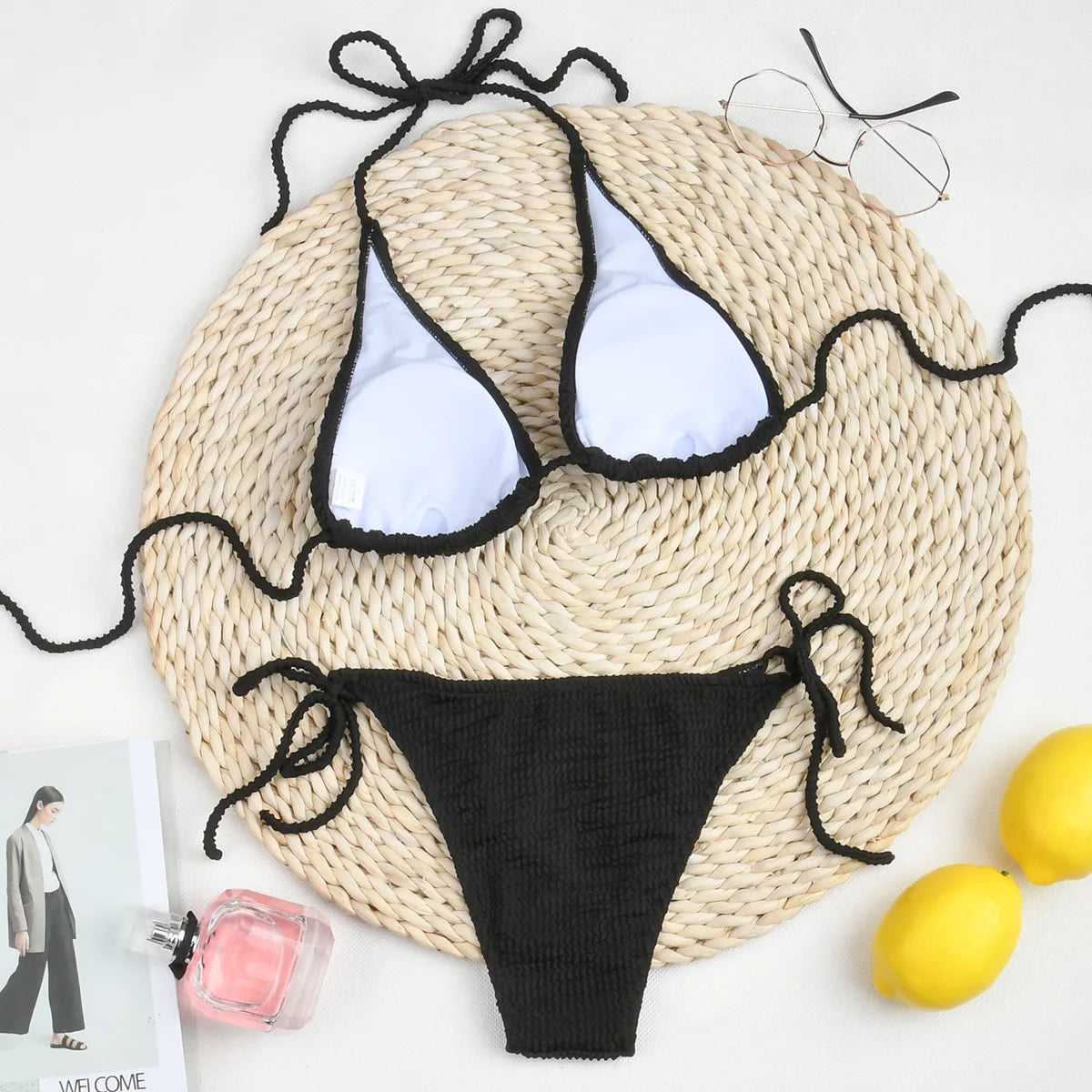 2025 New Fashion Sexy Bikini Solid Swimsuit Women Swimwear Push Up Set Brazilian Bathing Suit Summer Beach Wear Swimming